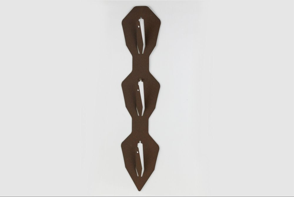 Monteringsplatta för 3 bockar vertikal diamant / Corten - Torp Solution