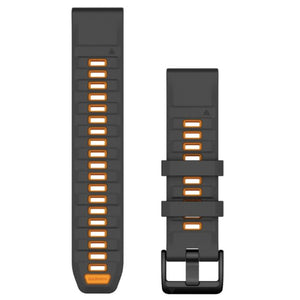 QuickFit® 22 remme, Spark Orange/Graphite silikone 3
